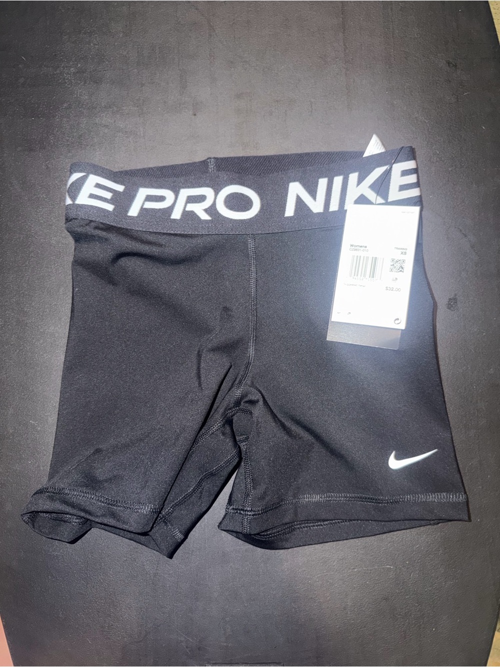 Nike Black Performance Compression Shorts with White Logo